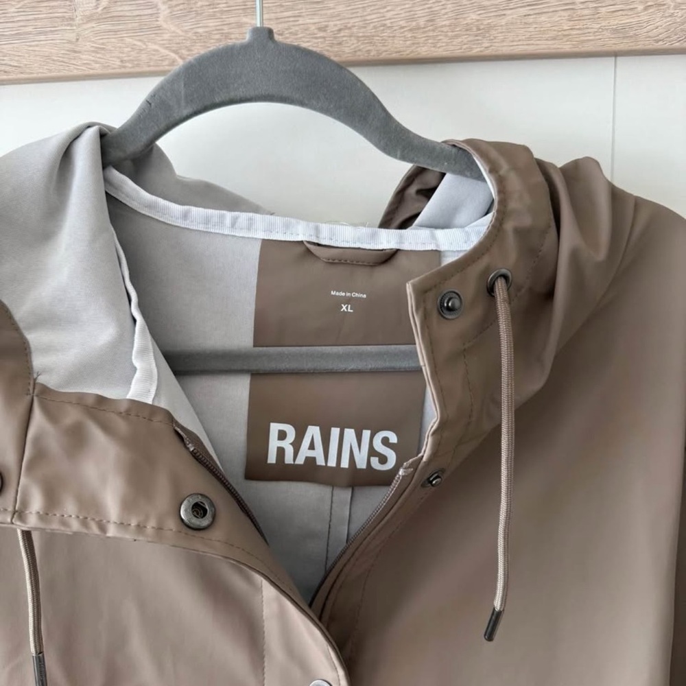 Rains Women's Beige Hooded Trench Coat - Picture 3 of 3